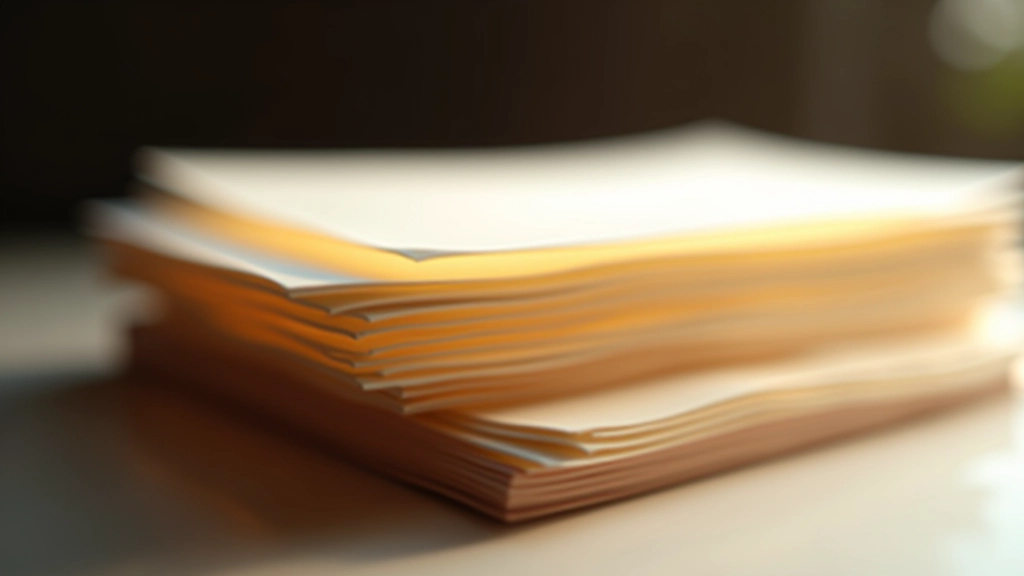 Primo piano di fogli di carta animazione impilati, con uno strato trasparente illuminato dall'interno